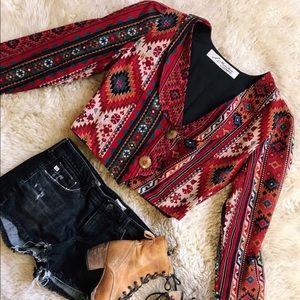 Aztec print top